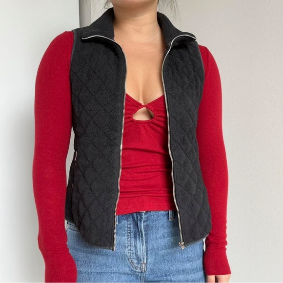 Abercrombie & Fitch Fleece Quilted Vest - Black - M - Picture 4 of 9